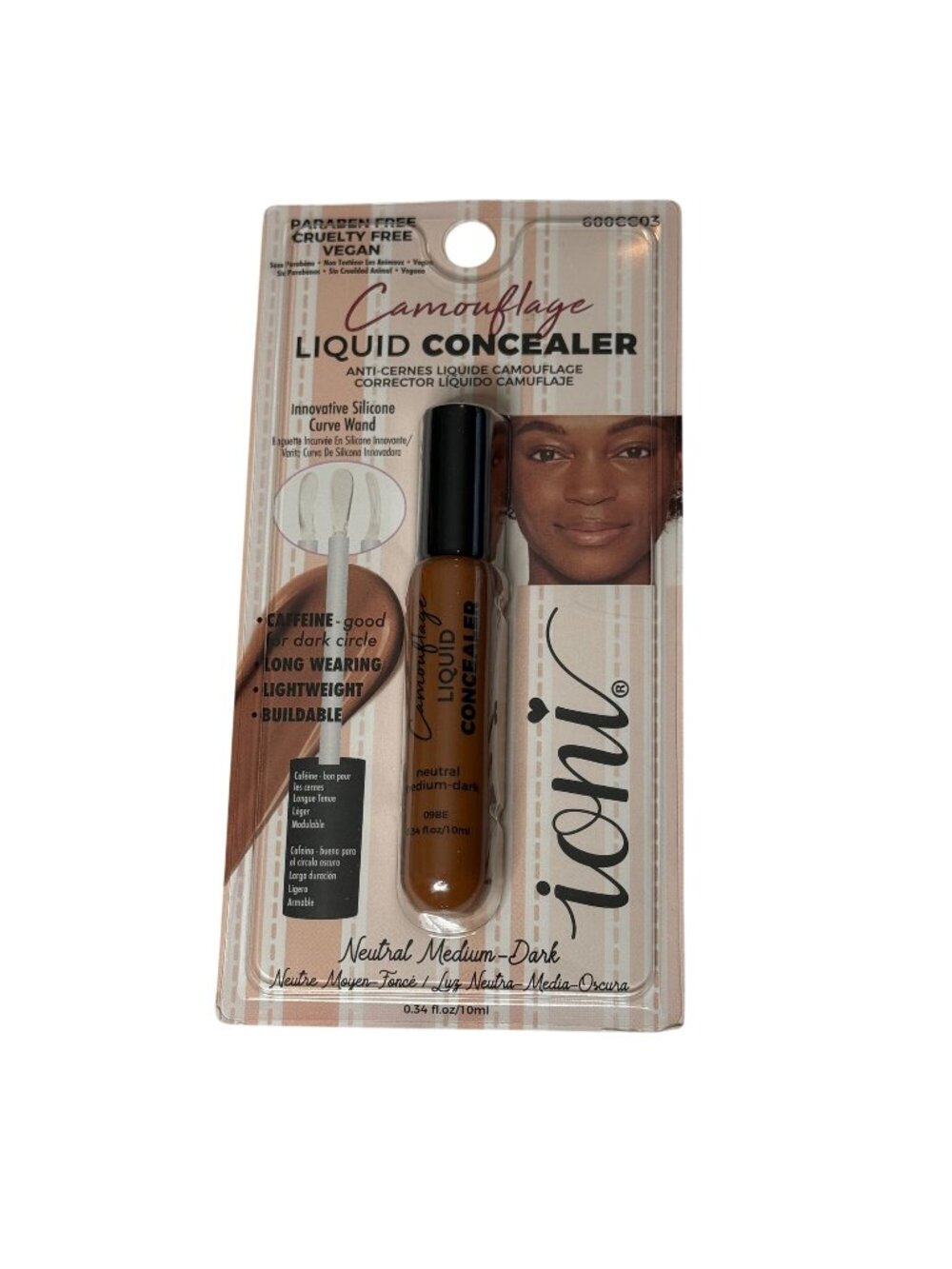 Ioni Camouflage Liquid Concealer Neutral Medium Dark Vegan New